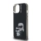 Husa Karl Lagerfeld IML Aquarelle Karl and Choupette pentru iPhone 15, Neagra (Bakr, KLHCP15SHMKCAQK) by www.silkase.ro