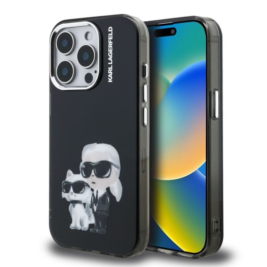 Husa Karl Lagerfeld IML Aquarelle Karl and Choupette pentru iPhone 15 Pro, Neagra Husa Karl Lagerfeld IML Aquarelle Karl and Choupette pentru iPhone 15 Pro, Neagra (Bakr, KLHCP15LHMKCAQK) by www.silkase.ro