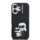 Husa Karl Lagerfeld IML Aquarelle Karl and Choupette pentru iPhone 16, Neagra (Bakr, KLHCP16SHMKCAQK) by www.silkase.ro