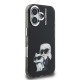 Husa Karl Lagerfeld IML Aquarelle Karl and Choupette pentru iPhone 16, Neagra (Bakr, KLHCP16SHMKCAQK) by www.silkase.ro