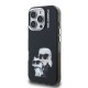 Husa Karl Lagerfeld IML Aquarelle Karl and Choupette pentru iPhone 16 Pro, Neagra (Bakr, KLHCP16LHMKCAQK) by www.silkase.ro