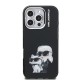 Husa Karl Lagerfeld IML Aquarelle Karl and Choupette pentru iPhone 16 Pro, Neagra (Bakr, KLHCP16LHMKCAQK) by www.silkase.ro