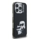 Husa Karl Lagerfeld IML Aquarelle Karl and Choupette pentru iPhone 16 Pro, Neagra (Bakr, KLHCP16LHMKCAQK) by www.silkase.ro