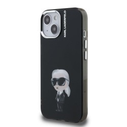 Husa Karl Lagerfeld IML Aquarelle Karl pentru iPhone 15, Neagra