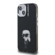 Husa Karl Lagerfeld IML Aquarelle Karl pentru iPhone 15, Neagra (Bakr, KLHCP15SHMKIAQK) by www.silkase.ro