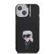 Husa Karl Lagerfeld IML Aquarelle Karl pentru iPhone 15, Neagra (Bakr, KLHCP15SHMKIAQK) by www.silkase.ro
