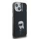 Husa Karl Lagerfeld IML Aquarelle Karl pentru iPhone 15, Neagra (Bakr, KLHCP15SHMKIAQK) by www.silkase.ro