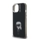 Husa Karl Lagerfeld IML Aquarelle Karl pentru iPhone 15, Neagra (Bakr, KLHCP15SHMKIAQK) by www.silkase.ro