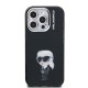 Husa Karl Lagerfeld IML Aquarelle Karl pentru iPhone 15 Pro, Neagra (Bakr, KLHCP15LHMKIAQK) by www.silkase.ro