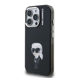Husa Karl Lagerfeld IML Aquarelle Karl pentru iPhone 15 Pro Max, Neagra