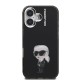 Husa Karl Lagerfeld IML Aquarelle Karl pentru iPhone 16, Neagra (Bakr, KLHCP16SHMKIAQK) by www.silkase.ro