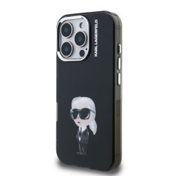 Husa Karl Lagerfeld IML Aquarelle Karl pentru iPhone 16 Pro, Neagra