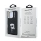 Husa Karl Lagerfeld IML Aquarelle Karl pentru iPhone 16 Pro Max, Neagra (Bakr, KLHCP16XHMKIAQK) by www.silkase.ro