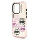 Husa Karl Lagerfeld IML Multi K&CH Heads pentru iPhone 15 Pro, Roz (Bakr, KLHCP15LHMCHKCP) by www.silkase.ro