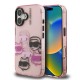 Husa Karl Lagerfeld IML Multi K&CH Heads pentru iPhone 16, Roz (Bakr, KLHCP16SHMCHKCP) by www.silkase.ro