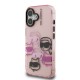Husa Karl Lagerfeld IML Multi K&CH Heads pentru iPhone 16, Roz (Bakr, KLHCP16SHMCHKCP) by www.silkase.ro