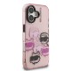 Husa Karl Lagerfeld IML Multi K&CH Heads pentru iPhone 16, Roz (Bakr, KLHCP16SHMCHKCP) by www.silkase.ro