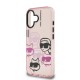 Husa Karl Lagerfeld IML Multi K&CH Heads pentru iPhone 16, Roz (Bakr, KLHCP16SHMCHKCP) by www.silkase.ro