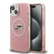 Husa Karl Lagerfeld IML K&CH Heads Repeated Logo MagSafe pentru iPhone 15, Roz (Bakr, KLHMP15SHMKBKCHP) by www.silkase.ro