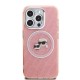Husa Karl Lagerfeld IML K&CH Heads Repeated Logo MagSafe pentru iPhone 15 Pro, Roz (Bakr, KLHMP15LHMKBKCHP) by www.silkase.ro