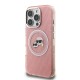 Husa Karl Lagerfeld IML K&CH Heads Repeated Logo MagSafe pentru iPhone 16 Pro, Roz (Bakr, KLHMP16LHMKBKCHP) by www.silkase.ro