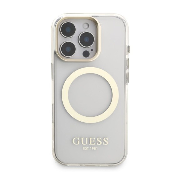 Husa Guess IML Gold Outline Stand MagSafe pentru iPhone 16 Pro Max, Transparenta Husa Guess IML Gold Outline Stand MagSafe pentru iPhone 16 Pro Max, Transparenta (Bakr, GUHMP16XHTRMSFD) by www.silkase.ro