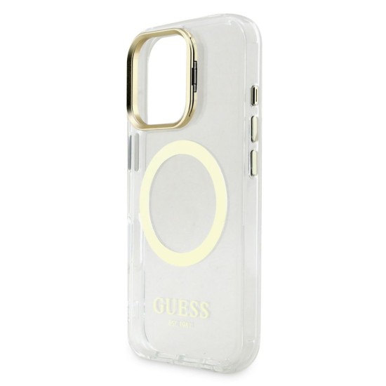 Husa Guess IML Gold Outline Stand MagSafe pentru iPhone 16 Pro Max, Transparenta Husa Guess IML Gold Outline Stand MagSafe pentru iPhone 16 Pro Max, Transparenta (Bakr, GUHMP16XHTRMSFD) by www.silkase.ro