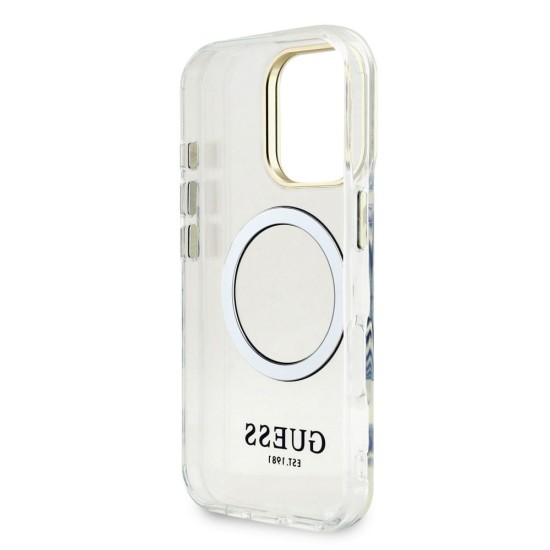 Husa Guess IML Gold Outline Stand MagSafe pentru iPhone 16 Pro Max, Transparenta Husa Guess IML Gold Outline Stand MagSafe pentru iPhone 16 Pro Max, Transparenta (Bakr, GUHMP16XHTRMSFD) by www.silkase.ro