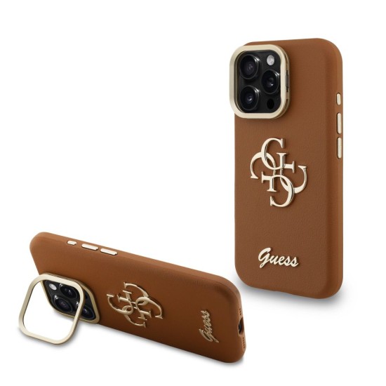 Husa Guess PU Grained 4G Logo Stand Camera Frame pentru iPhone 15 Pro, Maro Husa Guess PU Grained 4G Logo Stand Camera Frame pentru iPhone 15 Pro, Maro (Bakr, GUHCP15LPCS4GSW) by www.silkase.ro