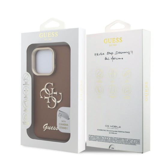 Husa Guess PU Grained 4G Logo Stand Camera Frame pentru iPhone 15 Pro Max, Maro Husa Guess PU Grained 4G Logo Stand Camera Frame pentru iPhone 15 Pro Max, Maro (Bakr, GUHCP15XPCS4GSW) by www.silkase.ro