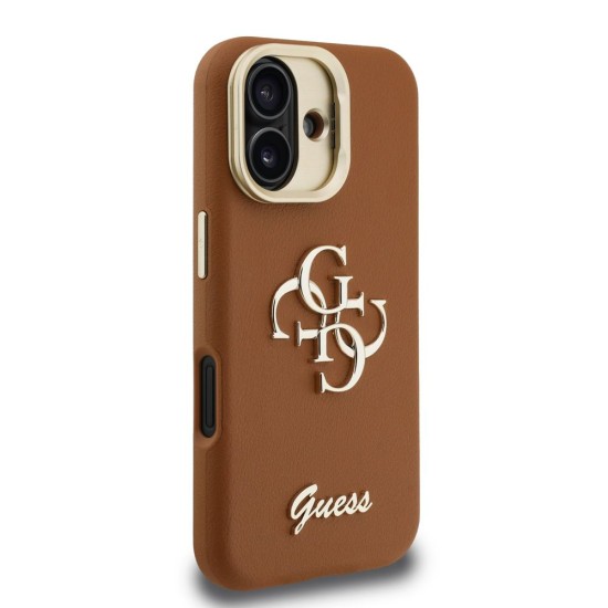 Husa Guess PU Grained 4G Logo Stand Camera Frame pentru iPhone 16, Maro Husa Guess PU Grained 4G Logo Stand Camera Frame pentru iPhone 16, Maro (Bakr, GUHCP16SPCS4GSW) by www.silkase.ro