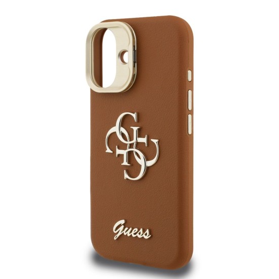 Husa Guess PU Grained 4G Logo Stand Camera Frame pentru iPhone 16, Maro Husa Guess PU Grained 4G Logo Stand Camera Frame pentru iPhone 16, Maro (Bakr, GUHCP16SPCS4GSW) by www.silkase.ro