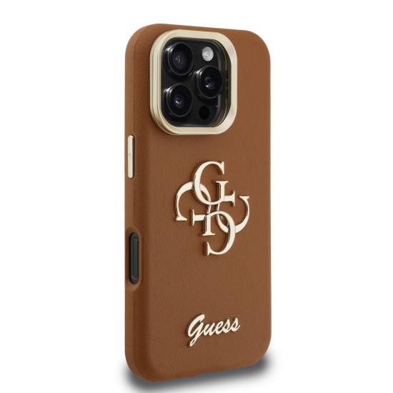 Husa Guess PU Grained 4G Logo Stand Camera Frame pentru iPhone 16 Pro, Maro Husa Guess PU Grained 4G Logo Stand Camera Frame pentru iPhone 16 Pro, Maro (Bakr, GUHCP16LPCS4GSW) by www.silkase.ro