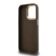 Husa Guess PU 4G Metal Logo Stand Camera Frame pentru iPhone 15 Pro Max, Maro (Bakr, GUHCP15XPCS4GP4W) by www.silkase.ro