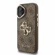 Husa Guess PU 4G Metal Logo Stand Camera Frame pentru iPhone 16, Maro (Bakr, GUHCP16SPCS4GP4W) by www.silkase.ro