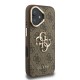 Husa Guess PU 4G Metal Logo Stand Camera Frame pentru iPhone 16, Maro (Bakr, GUHCP16SPCS4GP4W) by www.silkase.ro