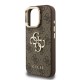 Husa Guess PU 4G Metal Logo Stand Camera Frame pentru iPhone 16 Pro, Maro (Bakr, GUHCP16LPCS4GP4W) by www.silkase.ro