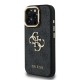 Husa Guess PU 4G Metal Logo Stand Camera Frame pentru iPhone 15 Pro, Neagra (Bakr, GUHCP15LPCS4GP4K) by www.silkase.ro