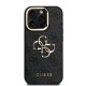 Husa Guess PU 4G Metal Logo Stand Camera Frame pentru iPhone 15 Pro Max, Neagra (Bakr, GUHCP15XPCS4GP4K) by www.silkase.ro