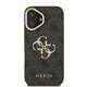 Husa Guess PU 4G Metal Logo Stand Camera Frame pentru iPhone 16, Neagra (Bakr, GUHCP16SPCS4GP4K) by www.silkase.ro