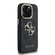 Husa Guess PU 4G Metal Logo Stand Camera Frame pentru iPhone 16 Pro, Neagra (Bakr, GUHCP16LPCS4GP4K) by www.silkase.ro