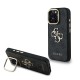 Husa Guess PU 4G Metal Logo Stand Camera Frame pentru iPhone 16 Pro Max, Neagra (Bakr, GUHCP16XPCS4GP4K) by www.silkase.ro