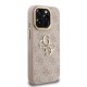 Husa Guess PU 4G Metal Logo Stand Camera Frame pentru iPhone 15 Pro, Roz (Bakr, GUHCP15LPCS4GP4P) by www.silkase.ro