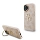 Husa Guess PU 4G Metal Logo Stand Camera Frame pentru iPhone 16, Roz (Bakr, GUHCP16SPCS4GP4P) by www.silkase.ro