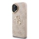 Husa Guess PU 4G Metal Logo Stand Camera Frame pentru iPhone 16, Roz (Bakr, GUHCP16SPCS4GP4P) by www.silkase.ro