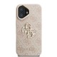 Husa Guess PU 4G Metal Logo Stand Camera Frame pentru iPhone 16, Roz (Bakr, GUHCP16SPCS4GP4P) by www.silkase.ro