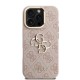 Husa Guess PU 4G Metal Logo Stand Camera Frame pentru iPhone 16 Pro, Roz (Bakr, GUHCP16LPCS4GP4P) by www.silkase.ro