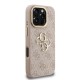 Husa Guess PU 4G Metal Logo Stand Camera Frame pentru iPhone 16 Pro, Roz (Bakr, GUHCP16LPCS4GP4P) by www.silkase.ro