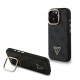 Husa Guess PU 4G Strass Triangle Logo Stand MagSafe pentru iPhone 15 Pro Max, Neagra (Bakr, GUHMP15XPCS4GPTK) by www.silkase.ro