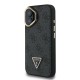 Husa Guess PU 4G Strass Triangle Logo Stand MagSafe pentru iPhone 16, Neagra (Bakr, GUHMP16SPCS4GPTK) by www.silkase.ro